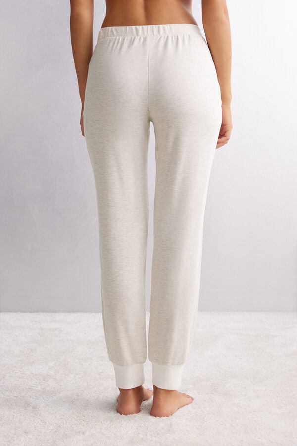 Pantalon Intimissimi Baby It’s Cold Outside Modal And Wool Jogger Mujer Blancas | WCQZX9258