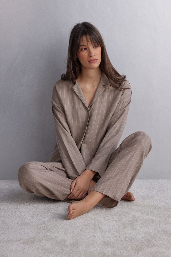 Pijama Intimissimi Comfort First Woven Modal Mujer Beige | IYUWP8406