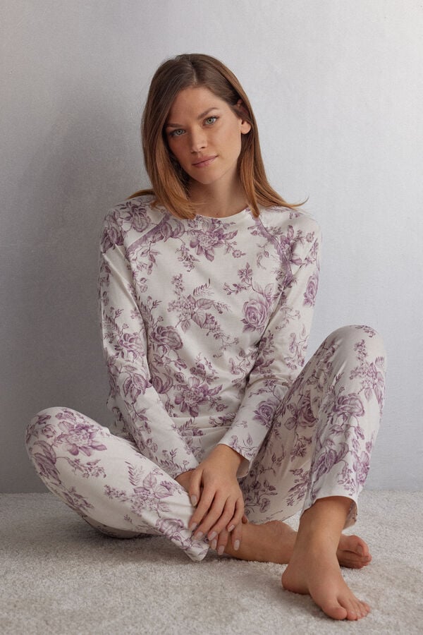 Pijama Intimissimi Graceful Simplicity Cotton Mujer Rosas | XROWG5730