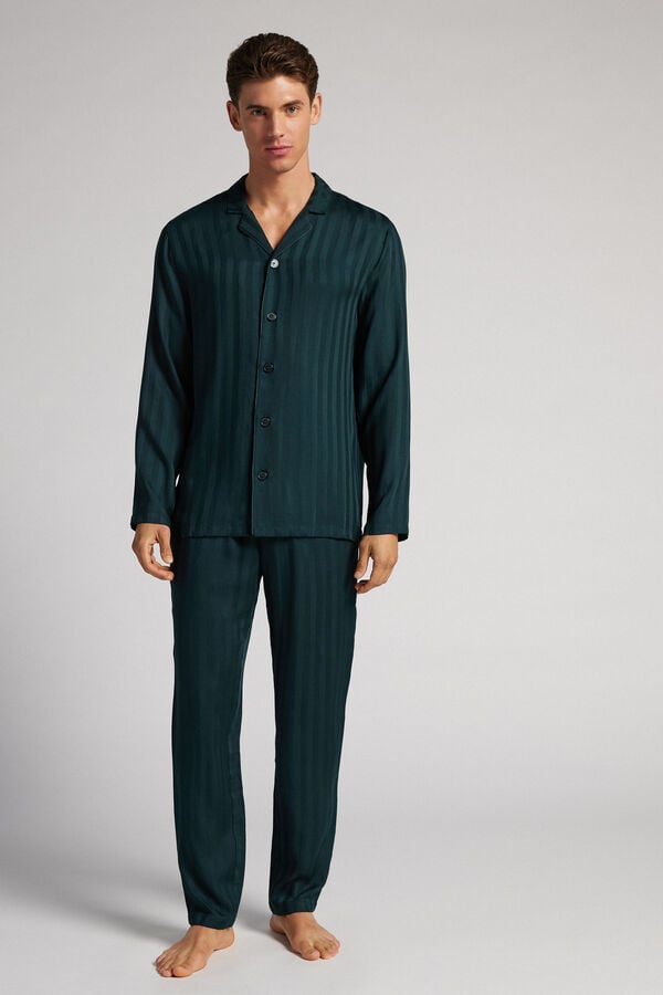 Pijama Intimissimi Modal Set Hombre Verde Oscuro | QESFO5081