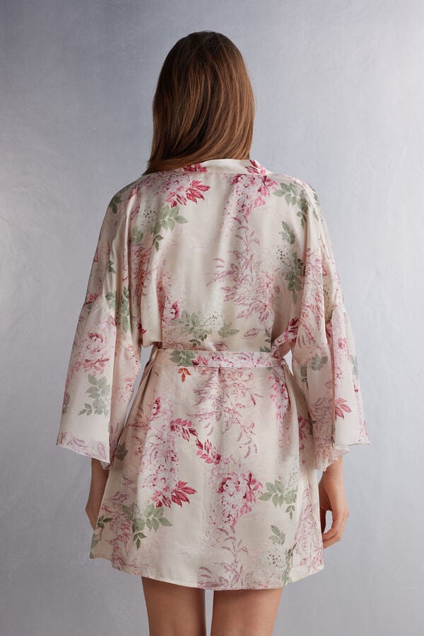 Pijama Intimissimi Secret Garden Satin Kimono Mujer Multicolor | RAHXC6024