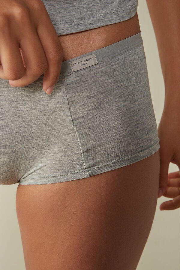 Short Intimissimi Cotton Boyshorts Mujer Gris Claro | LHVQI8940