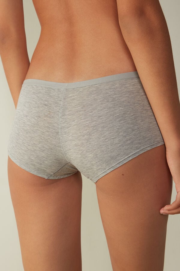 Short Intimissimi Cotton Boyshorts Mujer Gris Claro | LHVQI8940