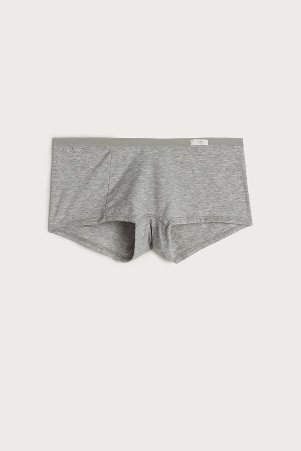 Short Intimissimi Cotton Boyshorts Mujer Gris Claro | LHVQI8940