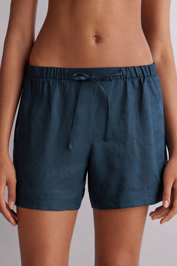 Short Intimissimi Linen Cloth Mujer Azules | QFVYE1930