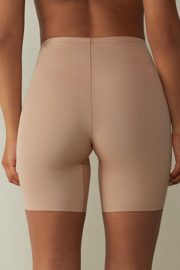 Short Intimissimi Raw Edge Seamless Cotton Mujer Naranjas Beige | ASXLW5802