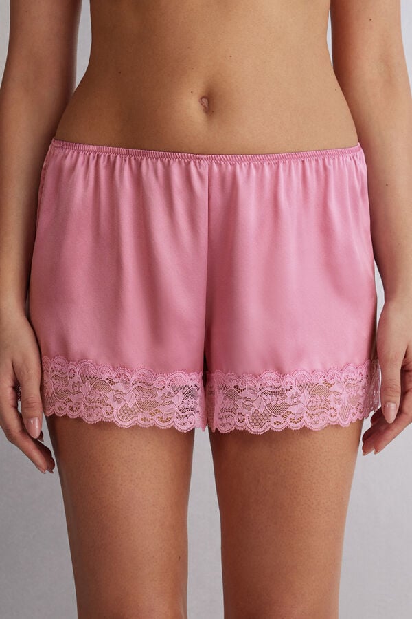 Short Intimissimi Silk Mujer Rosas | ZKLGT5694