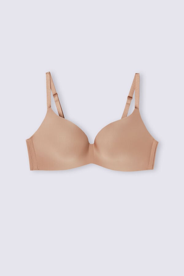 Sujetador Intimissimi Adele Wireless Boost Triangle Ultralight Microfiber Mujer Beige | EHZLX4670