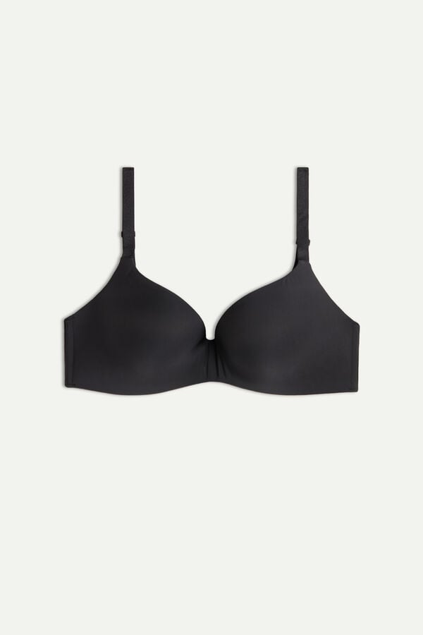 Sujetador Intimissimi Adele Wireless Boost Triangle Ultralight Microfiber Mujer Negras | NDQVH4720