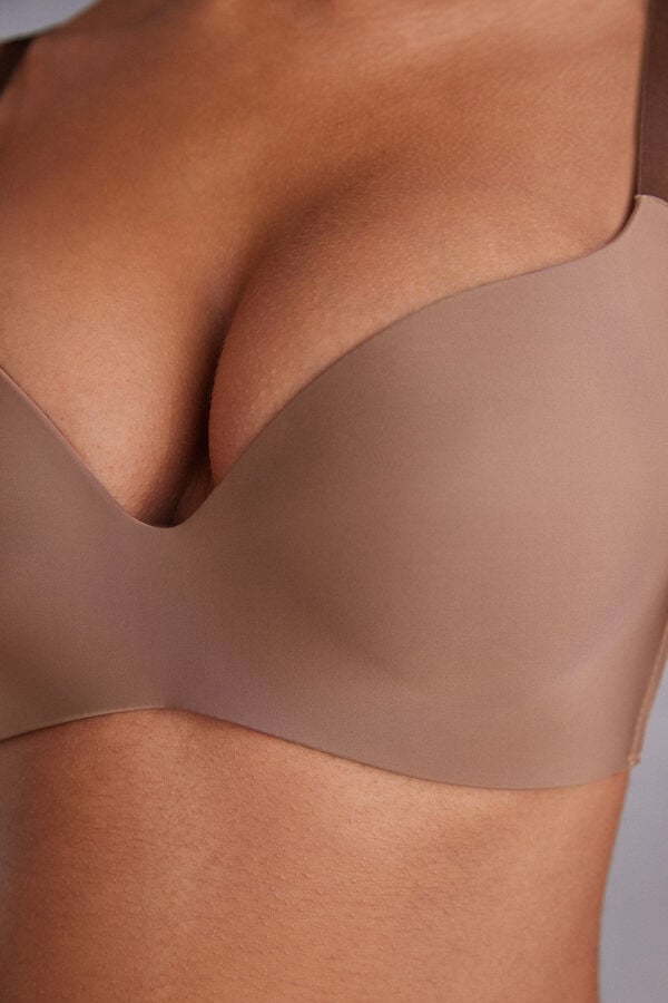 Sujetador Intimissimi Adele Wireless Boost Triangle Ultralight Microfiber Mujer Beige Oscuro | TNRWH8105