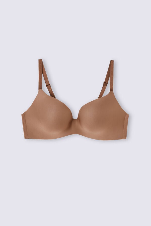 Sujetador Intimissimi Adele Wireless Boost Triangle Ultralight Microfiber Mujer Beige Oscuro | TNRWH8105