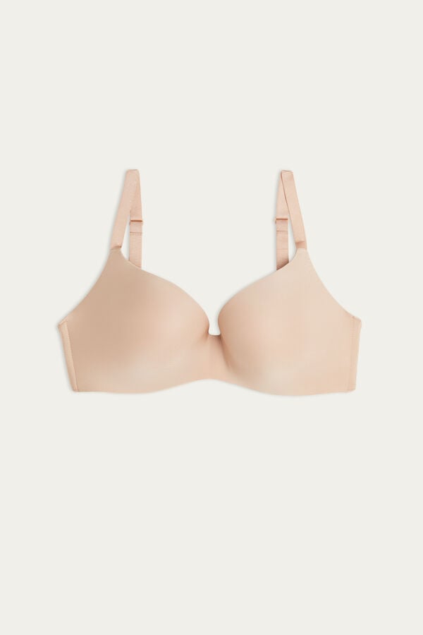 Sujetador Intimissimi Adele Wireless Boost Triangle Ultralight Microfiber Mujer Naranjas Beige | QMBOP9140