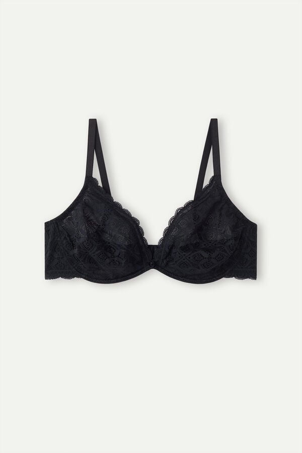 Sujetador Intimissimi Alessia Balconette Lace Mujer Negras | CQNKL7186