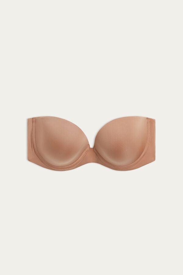 Sujetador Intimissimi Anna Bandeau Ultralight Microfiber Mujer Beige | NDRXQ8920