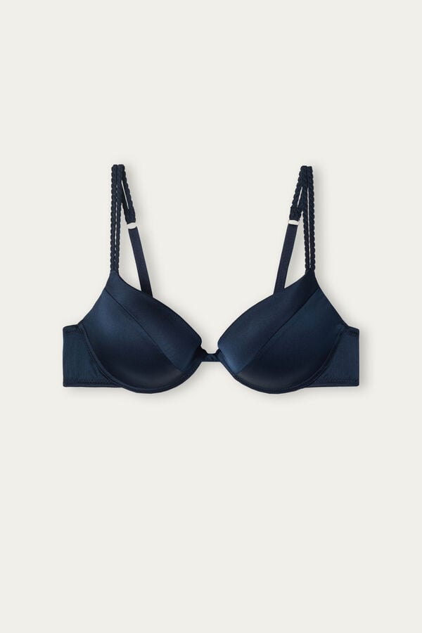 Sujetador Intimissimi Bellissima Silk Push-Up Mujer Azules | MCHGT7056