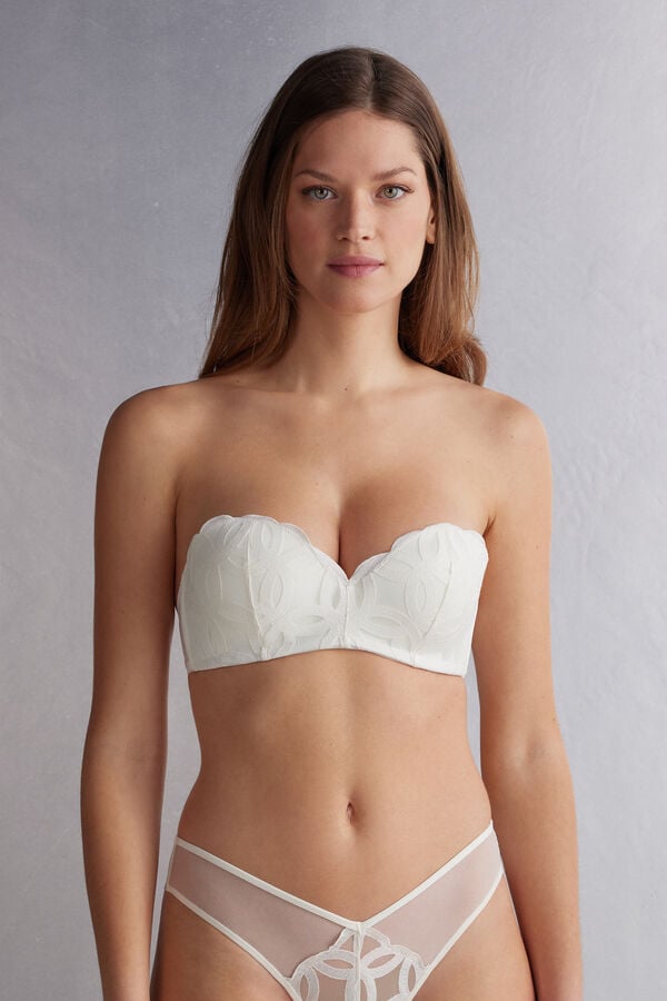 Sujetador Intimissimi Crafted Elegance Gioia Bandeau Mujer Blancas | TPWCH1238