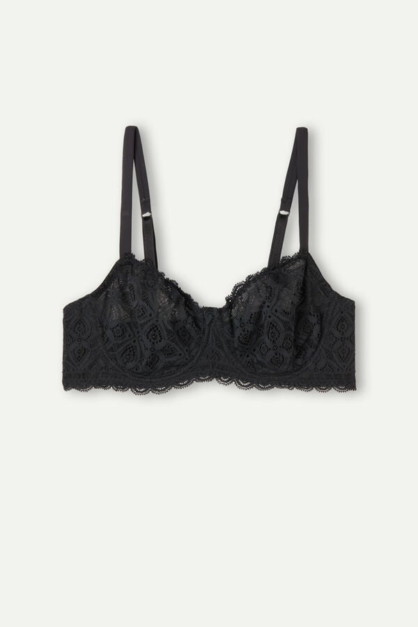 Sujetador Intimissimi Daniela Balconette Lace Mujer Negras | MAYZQ1624