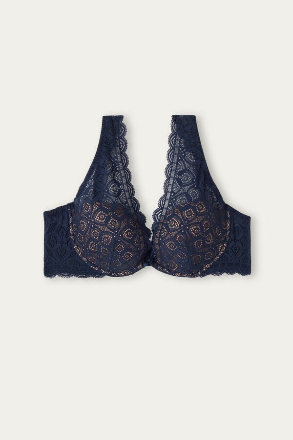 Sujetador Intimissimi Elena Balconette Lace Mujer Azules | TJLDW4138