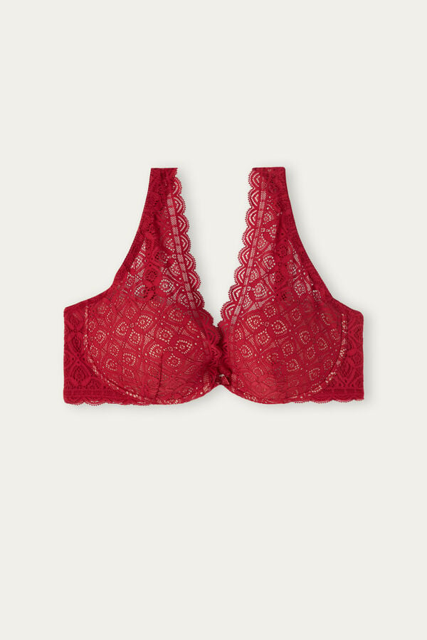 Sujetador Intimissimi Elena Balconette Lace Mujer Rojas | SRKGH4351