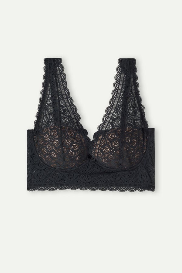 Sujetador Intimissimi Eleonora Balconette Lace Mujer Negras | ZAWYJ9208