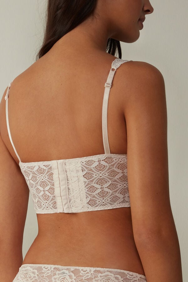 Sujetador Intimissimi Eleonora Balconette Lace Mujer Creme Rosas | ZMWKB6215