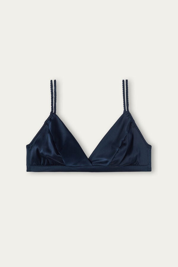 Sujetador Intimissimi Emma Refined Everydaylette Triangle Silk Mujer Azules | CIBFV1046