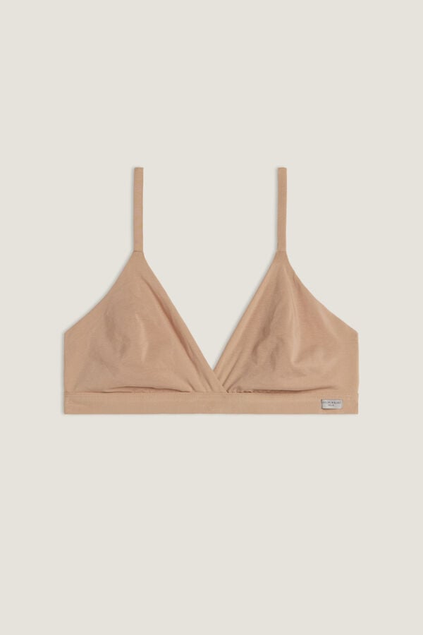 Sujetador Intimissimi Emma Triangle Natural Cotton Mujer Naranjas Beige | WTKPQ9384