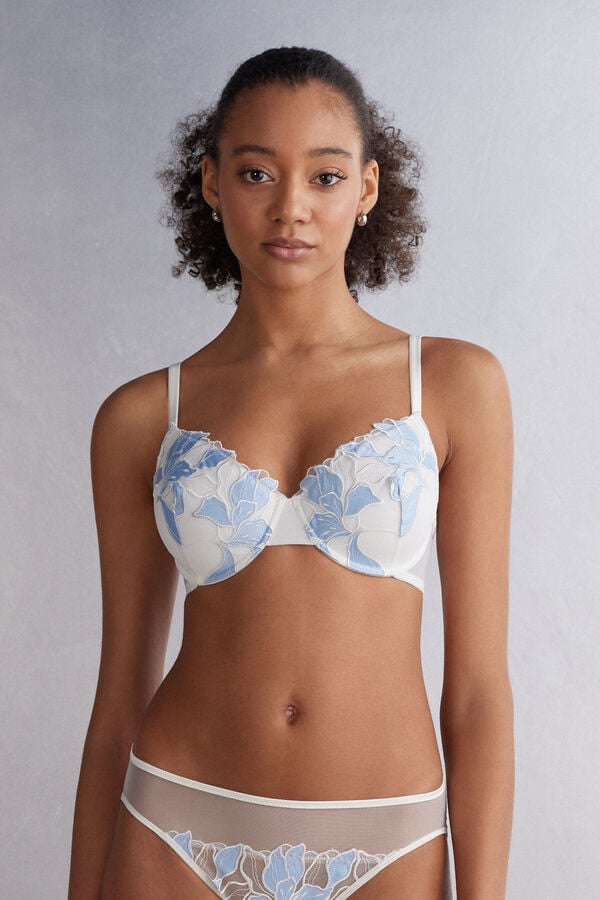 Sujetador Intimissimi Eternal Flowers Francesca Balconette Mujer Azules | TOHPX9758