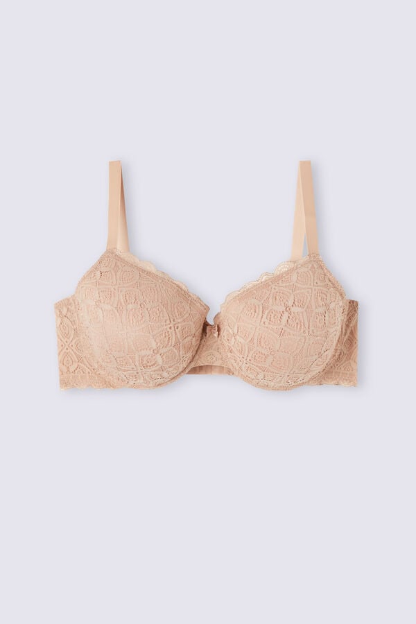 Sujetador Intimissimi Francesca Balconette Lace Mujer Naranjas Beige | AYKHP1870