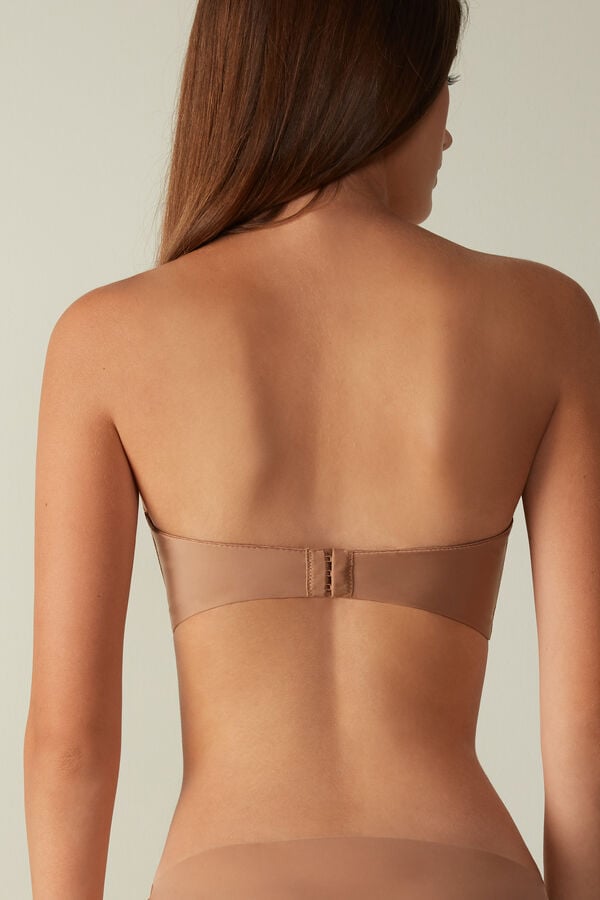 Sujetador Intimissimi Giada Microfiber Bandeau Mujer Beige | GTHBS2867