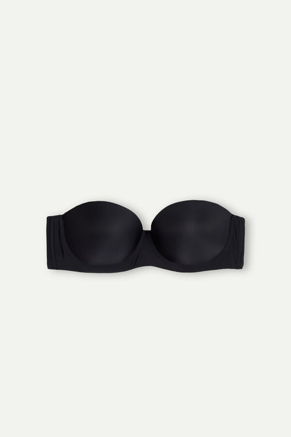 Sujetador Intimissimi Giada Microfiber Bandeau Mujer Negras | WKCHI7190