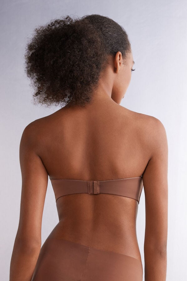 Sujetador Intimissimi Gioia Bandeau Mujer Beige Oscuro | NSCVR9876