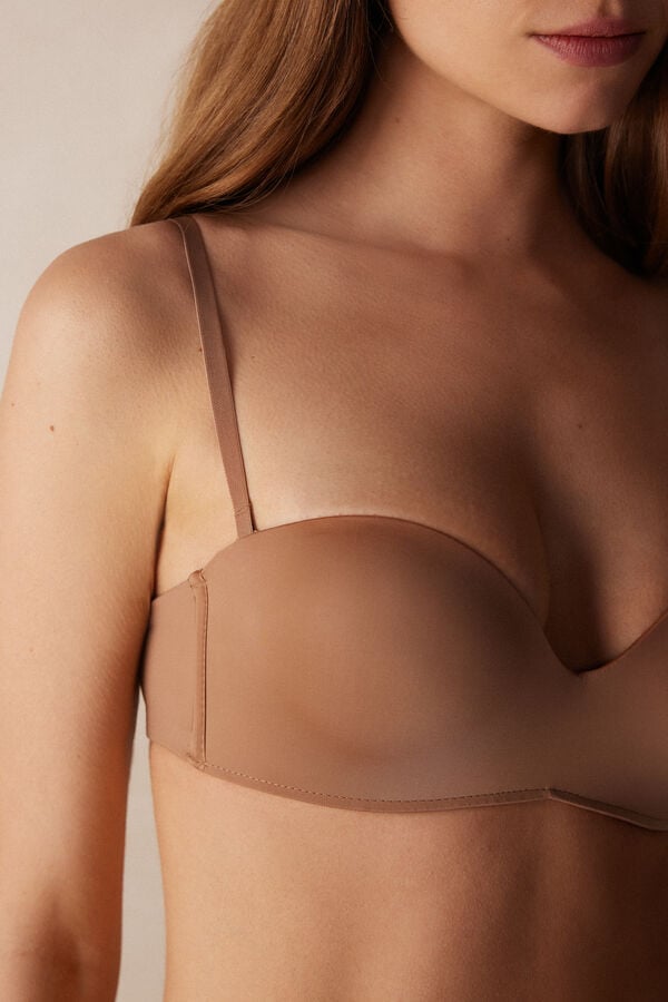 Sujetador Intimissimi Gioia Bandeau Ultralight Microfiber Mujer Beige | IEFCK5082