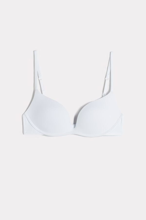 Sujetador Intimissimi Gioia C-D Cup Microfiber Super Push-Up Mujer Blancas | VDYCB4503