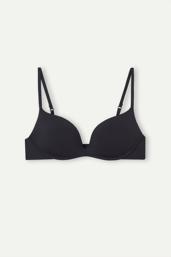 Sujetador Intimissimi Gioia Push-Up Ultralight Microfiber Mujer Negras | VPEAI4692