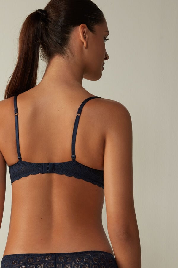 Sujetador Intimissimi Gioia Super Push-Up Lace Mujer Azules | AXKUQ0943