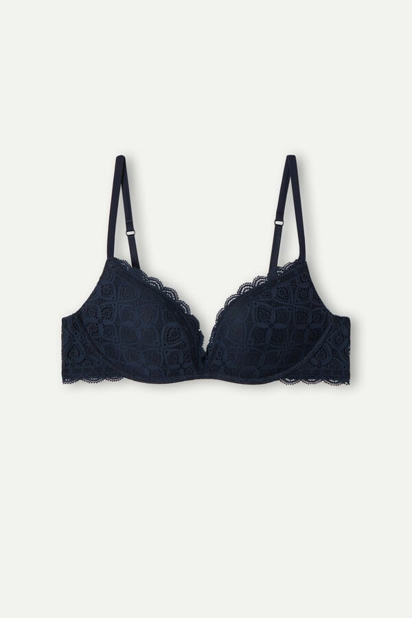 Sujetador Intimissimi Gioia Super Push-Up Lace Mujer Azules | AXKUQ0943