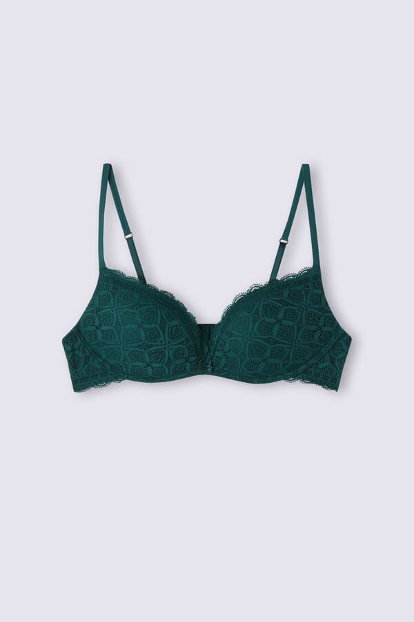 Sujetador Intimissimi Gioia Super Push-Up Lace Mujer Verde | UNJID4179