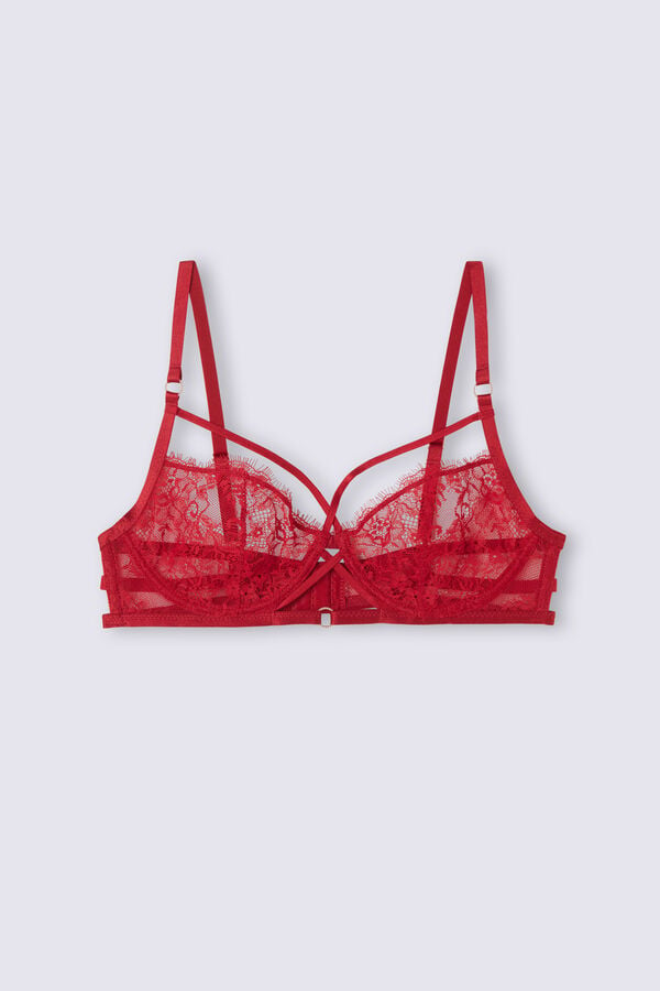 Sujetador Intimissimi Intricate Surface Demi-Cup Mujer Rojas | VTKLQ1930