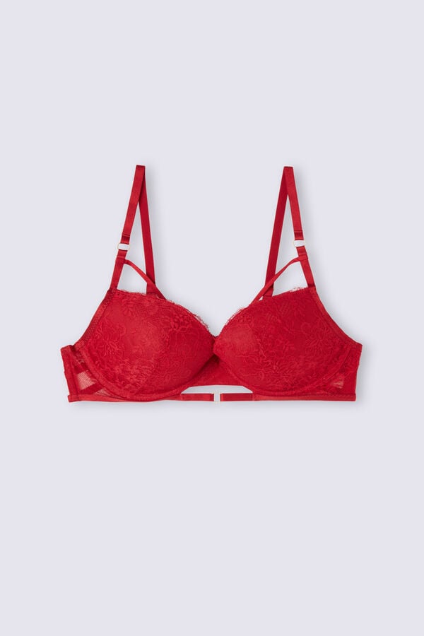 Sujetador Intimissimi Intricate Surface Elettra Push-Up Mujer Rojas | YDBZM0871