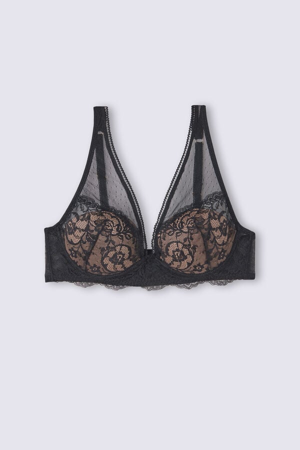 Sujetador Intimissimi Lace Never Gets Old Elena Balconette Mujer Negras | SRLDP0756