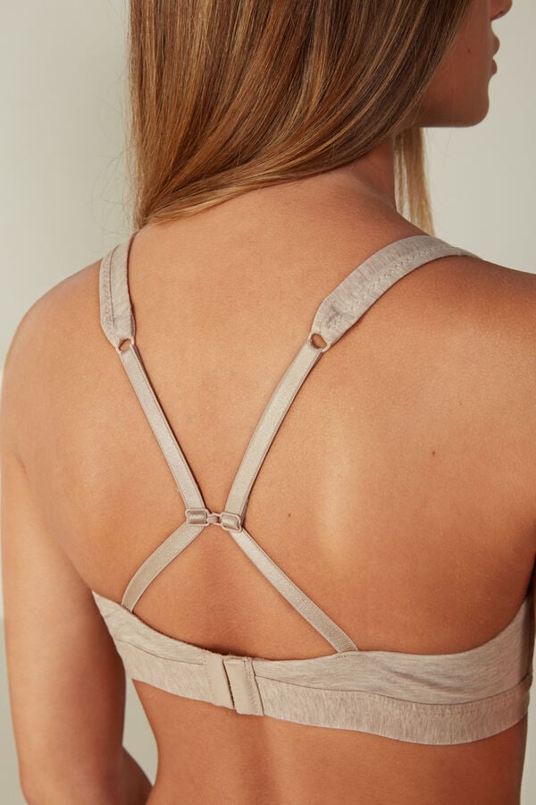 Sujetador Intimissimi Lara Cotton Triangle Mujer Beige | XIMSA1702