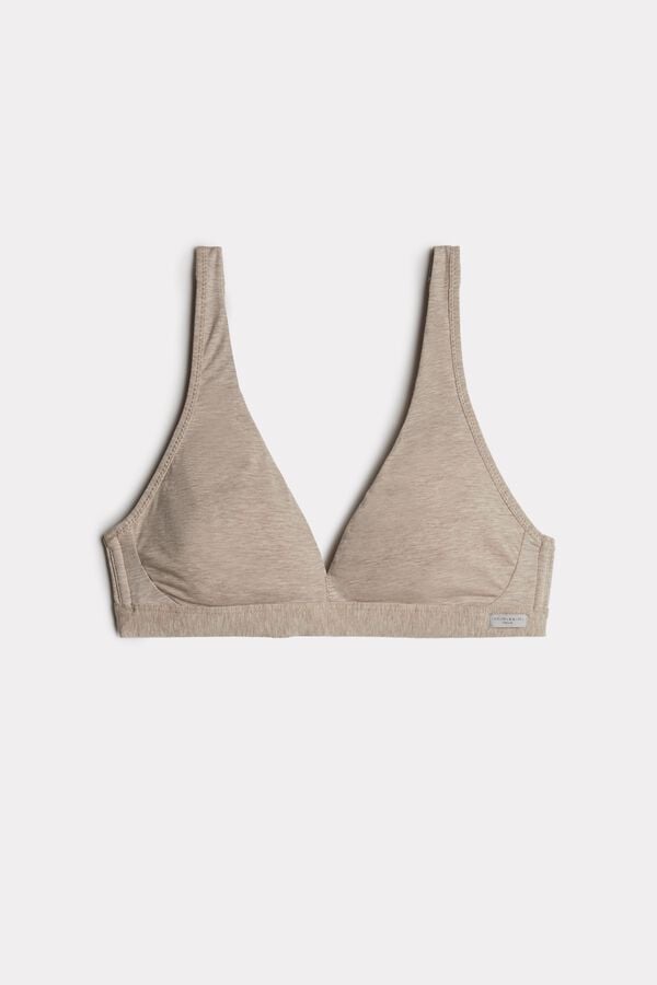 Sujetador Intimissimi Lara Cotton Triangle Mujer Beige | XIMSA1702