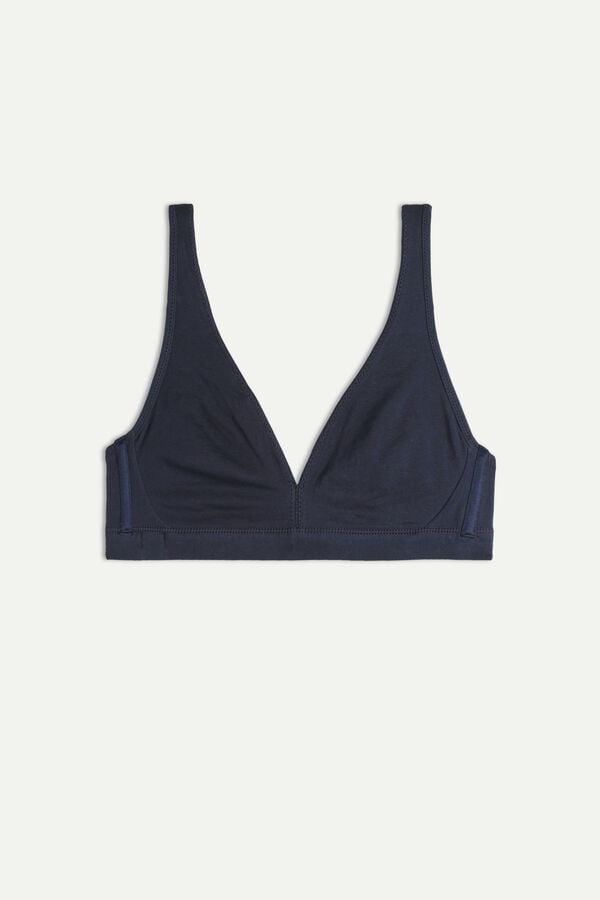 Sujetador Intimissimi Lara Cotton Triangle Mujer Azules | NQLYT9238