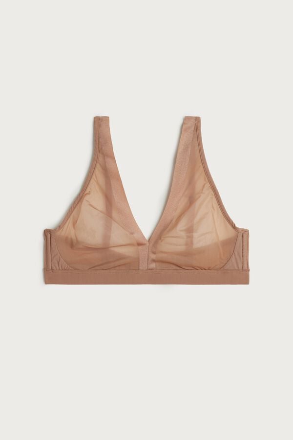 Sujetador Intimissimi Lara Invisible Touch Triangle Mujer Beige | JQUNT8913