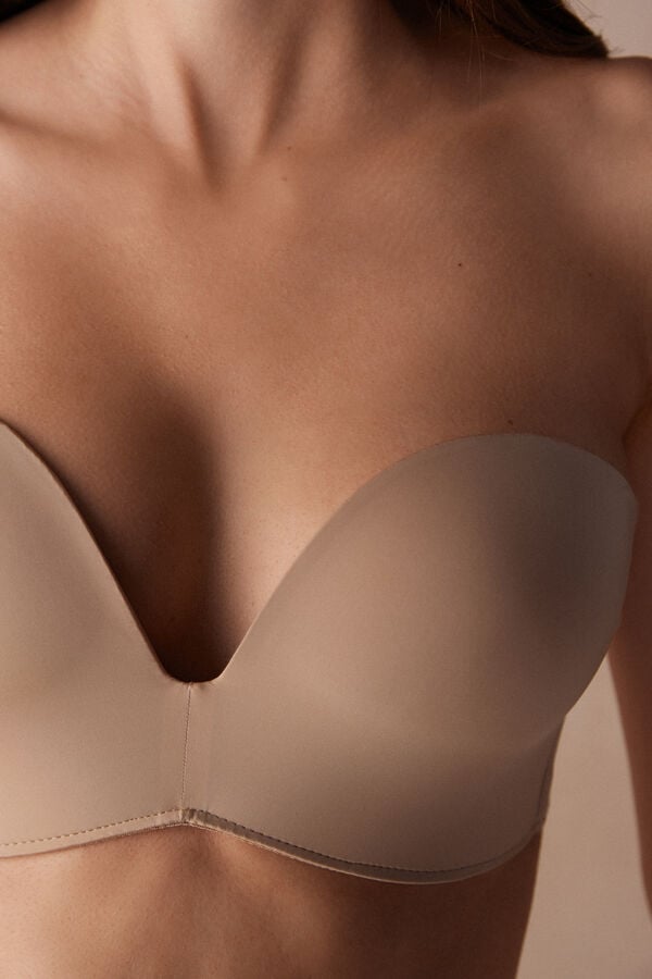 Sujetador Intimissimi Laura Bandeau Ultralight Microfiber Mujer Naranjas Beige | XFERJ7906