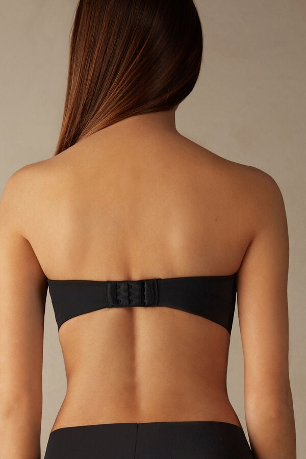 Sujetador Intimissimi Laura Microfiber Bandeau Mujer Negras | GQEAB1627