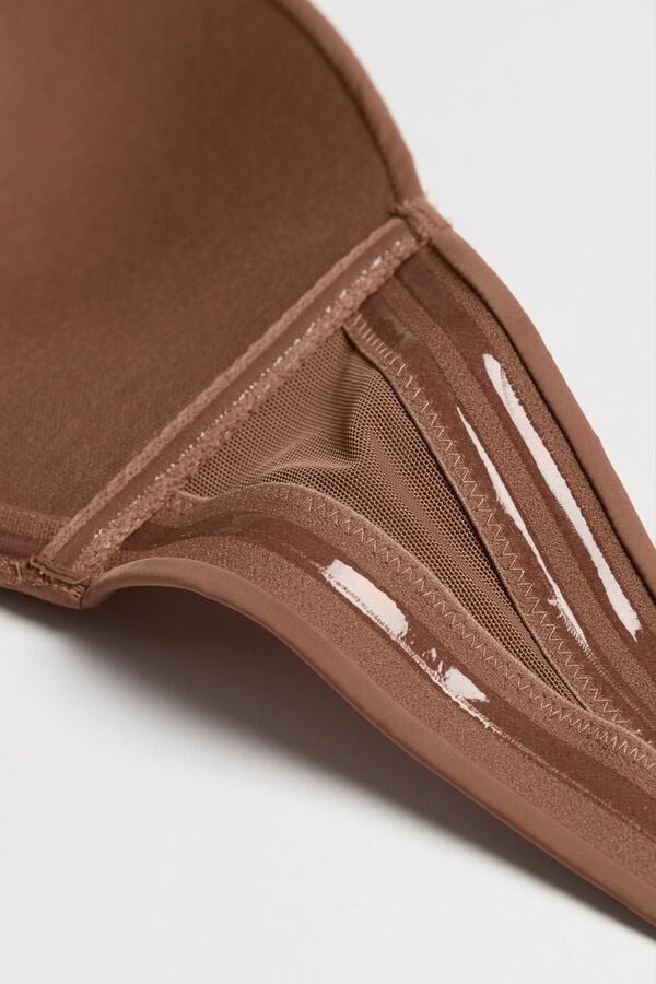 Sujetador Intimissimi Laura Microfiber Bandeau Mujer Beige Oscuro | ILYFP7398