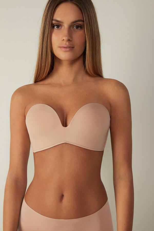 Sujetador Intimissimi Laura Microfiber Bandeau Mujer Naranjas Beige | GPOZA0496