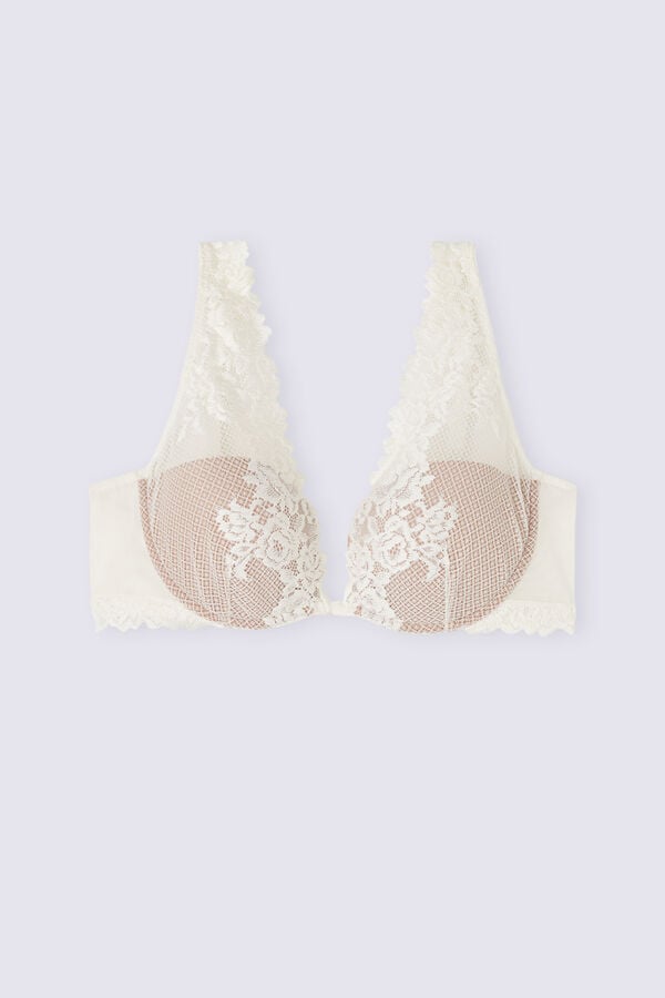 Sujetador Intimissimi Pretty Flowers Elena Balconette Mujer Blancas | RVBXZ7260